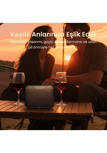 Nowgo Stone M1 5w Su Geçirmez Taşınabilir Bluetooth 5.4 Hoparlör Kahverengi