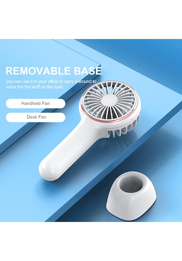 Ranyeek Usb Şarjlı El Ve Masaüstü 2-in-1 Mini Fan, 3 Hızlı Doğal Rüzgar, Taşınabilir Soğukluk, 2021 Yeni Model Yeşil