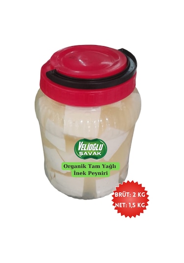 Velioğlu Şavak Tam Yağlı Organik Salamura İnek Peyniri 1500 G