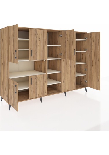 Kronos Dolap 13 Raflı 7 Kapaklı 220x59x163 Çam-çam/aytaşı Çam-çam/aytaşı