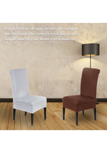 Lemestar Yüksek Omuzlu Sandalye Kılıfı Ofis Otel Restoran İçin, Esnek Tek Parça Kumaş, Kaymazsız, Basit Desen, 21 Renkten Seçim Diğer