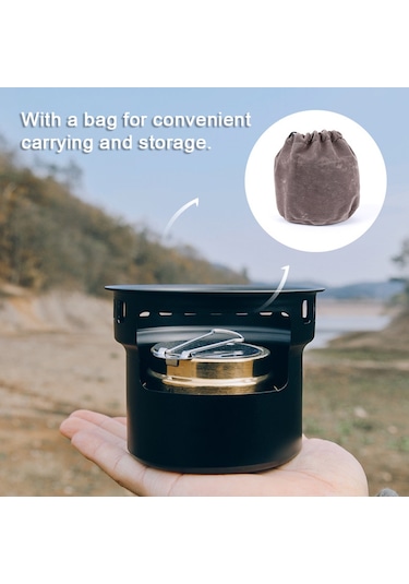 Geeksen Taşınabilir Rüzgara Dayanıklı Alüminyum Kamp Ocağı - Çay Pişirme Ve Barbekü İçin Kompakt Tasarım Çok Renkli