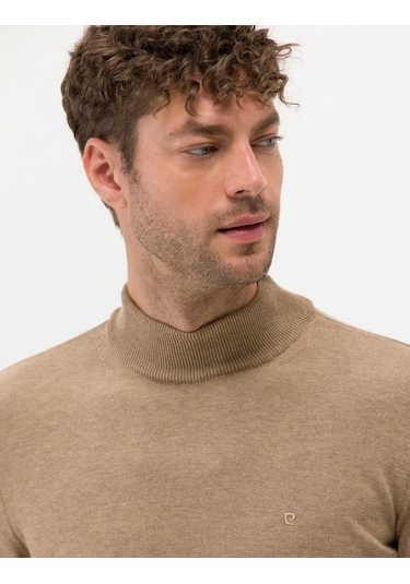 Pierre Cardin Erkek Camel Melanj Triko Kazak 50276161-vr122 Camel Melanj