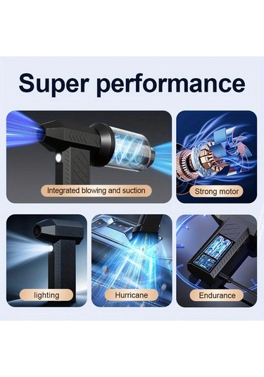 Xuweiwei Beyaz Taşınabilir Turbo Fan Yüksek Hızlı El Tipi Drifter Pil İle Usb Şarj Edilebilir Çok Fonksiyonlu