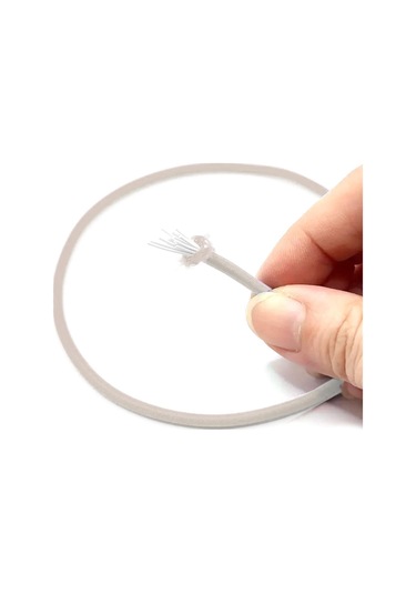 Krem Renk 5 Metre 2 Mm Yuvarlak Lastik