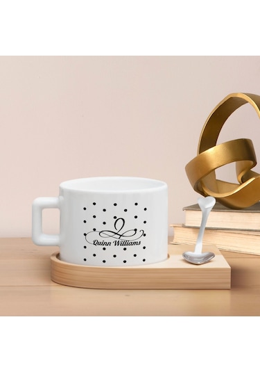 Bk Gift Kişiye Özel İsimli Ahşap Altlıklı Seramik Fincan-2 , Meslek Hediyesi, Yeni İş Hediyesi Kobitmeyen138078 Bk Gift