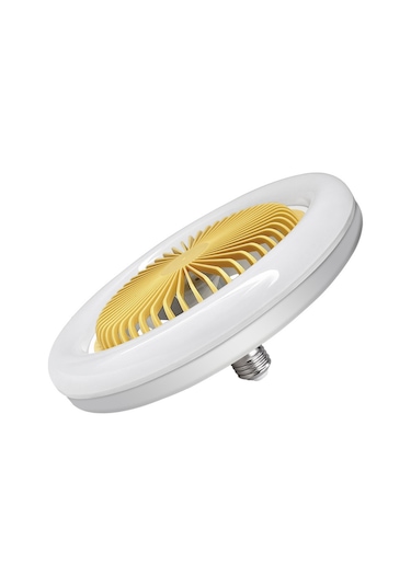 Ranyeek Ev Fantezi Led Fanlı Ampul: Plastik Kasa, Uyumlu Rengi, 3 Seviye Fan, Uzak Kumandalı Sürekli Işık Ayarlama - Sarı