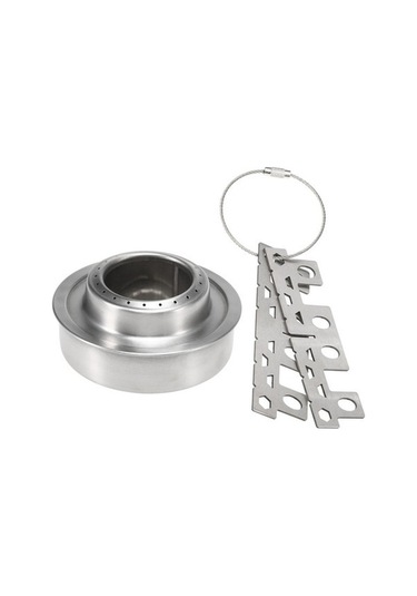 Pazly Ve Taşınabilir Sobası: Paslanmaz Sırt Ocağı, Mini Kamp Izgarası, Çelik Çapraz Çanta, Gümüş Lv Gümüş