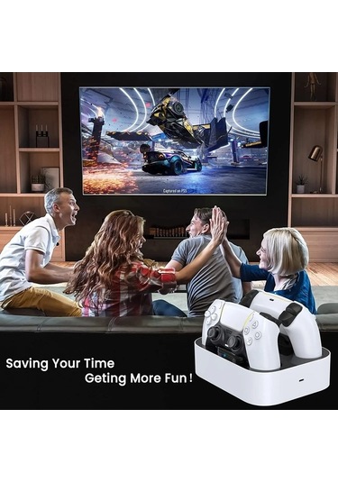 Novahub Yenidery Dual Hızlı Şarj Cihazı Ps5 Kontrolör Standı Sony Playstation 5 Dualsense Beyaz Amerika Birleşik Devletleri Beyaz