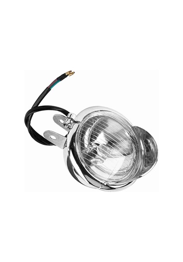 Geeroyoo Motosiklet İçin Retro Stile Adaptörlü Yardımcı Fener - 12v Dc, Dayanıklı Çelik Tabanlı, Kolay Kurulum, Yol Görüşünü Artırır