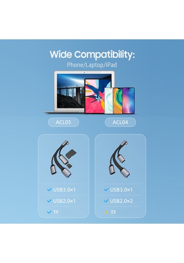 Konesam Type-c Çevirici Hub: Usb 3.0 + 2x Usb 2.0, 4-üç-1 Bölücü, Telefon/laptop/ipad Uyumlu, Alüminyum-abs, Gri