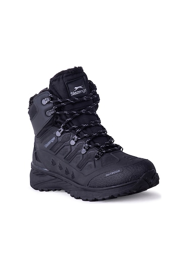 Slazenger 4k Erkek Kışlık Bot Fermuarlı Bilek Üzeri Bot Siyah Siyah