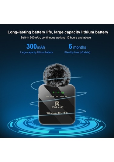 Ebitda Type-c Telefon İçin Kablosuz Yaka Mikrofon Siyah 1 Tx + 1 Rx Alıcı Siyah