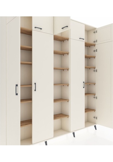 Arges Dolap 18 Raflı 9 Kapaklı 220x30x243 Aytaşı-aytaşı/çam Aytası/atlas Çam