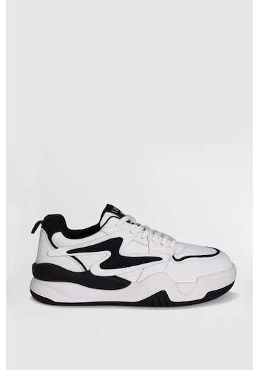Lufian Maya Kadın Sneaker Ayakkabı Bej Siyah Bej Siyah