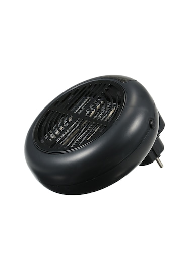 Symbee Siyah Ev Tipi Taşınabilir Fan Isıtıcı, 900w Hızlı Isı, Sıcaklık Kontrolü, Avrupa Standartı Şarj Aleti