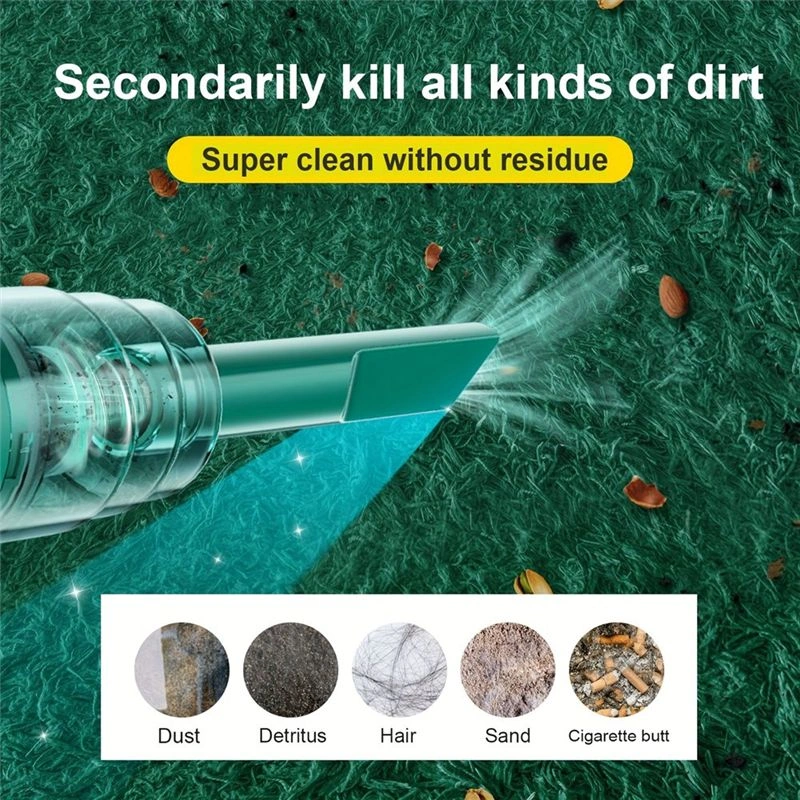 Amigaelegant Araba Elektrikli Süpürgesi Kablosuz El Tipi Elektrikli Süpürge Ev Araba Çift Kullanımlı Yeşil