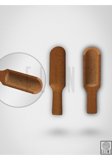 Gürgen El Yapımı Tahta Ahşap Kahve Şeker Ölçü Bal Kaşığı 9cm 6'lı