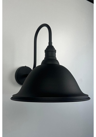 Zupra Siyah Renk Aplik Tekli Duvar Lambası Salon Koridor Restoran Dekoratif Aplikleri Siyah