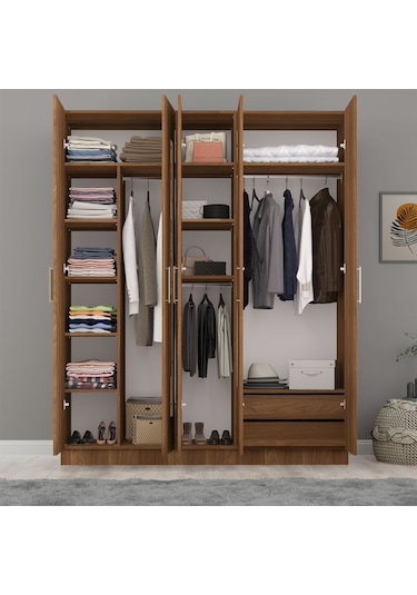 5 Kapaklı Gardırop 180cm Nevada