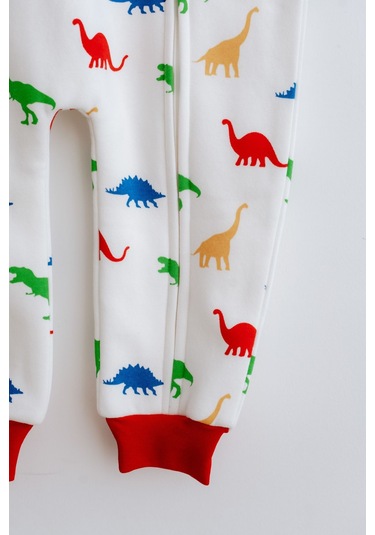 Lilabio Kız Erkek Çocuk %100 Pamuk 1.5 Tog Desenli Uyku Tulumu Dinozor Çok Renkli