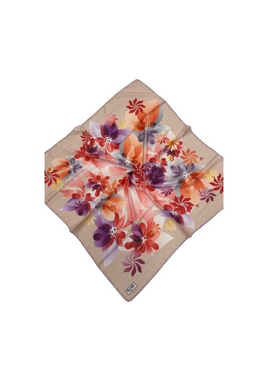Nisa İpek Soft Eşarp Lila Oranj Sf34 Çok Renkli