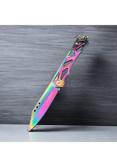 Kamp Outdoor Rainbow Çelik Çakı 16 Cm Çok Renkli