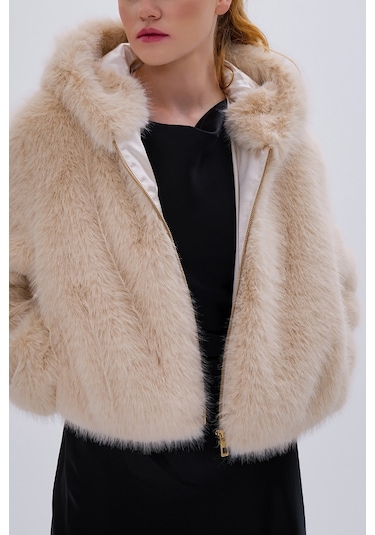 Valmenti Kadın Tekstil Mont 616 5251 Bn Pls Mont Sk24/25 Bej Pelus Bej