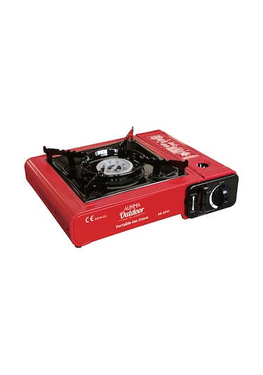 Auhma Rb-kf01 Portatif Kamp Ocağı 2.3kw Kırmızı Taşınabilir Tekli Gazlı Ocak Rüzgar Geçirmez, Pi Kırmızı