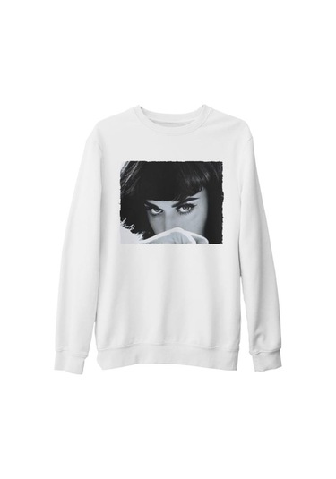 Katy Perry - It'S Black Beyaz Kalın Sweatshirt