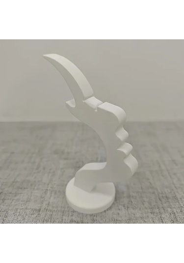 Gateesat Siyah İnsan Yüzü Şeklinde Gözlük Tutucu - Modern Minimalist Masaüstü Organizer Siyah