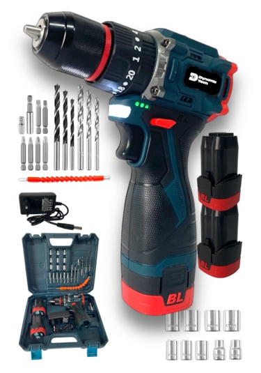 Dynamic Tech DT-84 Çift Akülü Kömürsüz Darbeli Şarjlı Matkap