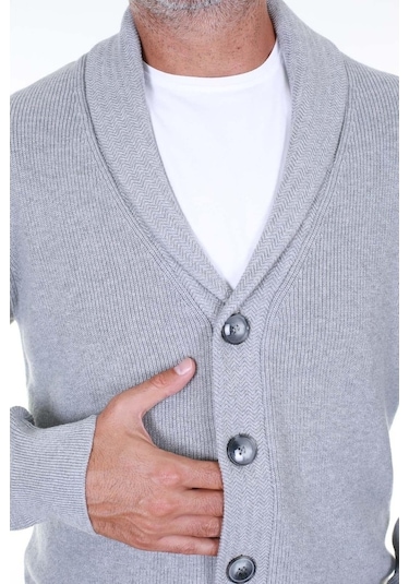 San&Fa Düğmeli Regular Fit Erkek Hırka