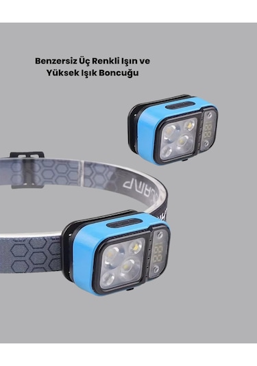 Type C Şarjlı Led Kafa Lambası Güç Göstergeli 53 Modlu Diğer