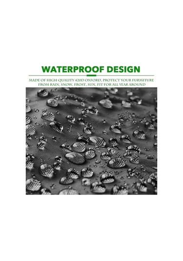 Novahub Yuvarlak Bahçe Masa Örtüsü: Su Geçirmez, Rüzgar Ve Uv Koruyucu 250d Naylon, Siyah 128x71cm Siyah