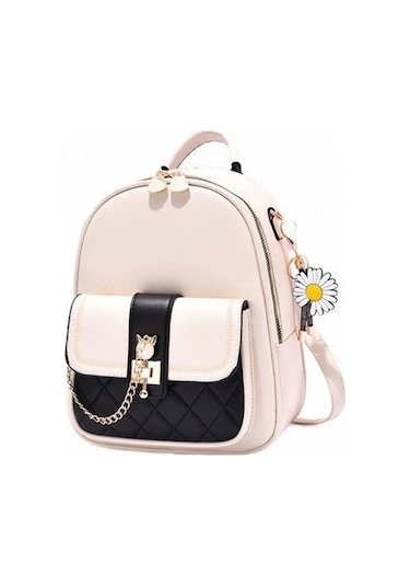 Şık Ve Konforlu Deri Sırt Çantası, Geniş Hacimli Kadınlar İçin Günlük Kullanım Çantası, Tek Omuz Askılı Modeller, Öğrenciler Ve Çalışanlar İçin Pratik Çapraz Body Çanta Beyaz