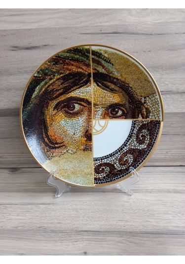 Konyax Servis Tabağı Set 6 Kişilik Zeugma Çok Renkli