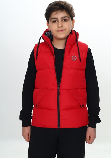 Toontoy Erkek Çocuk Göğsü Armalı Şişme Yelek Kırmızı