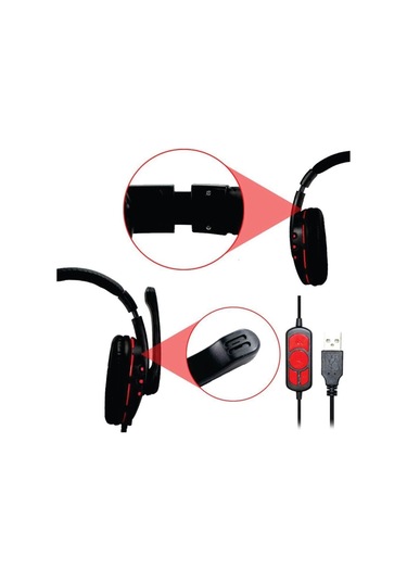 Ovleng Q7 Profesyonel Mikrofonlu Usb Girişli Kulak Üstü Oyuncu Kulaklığı