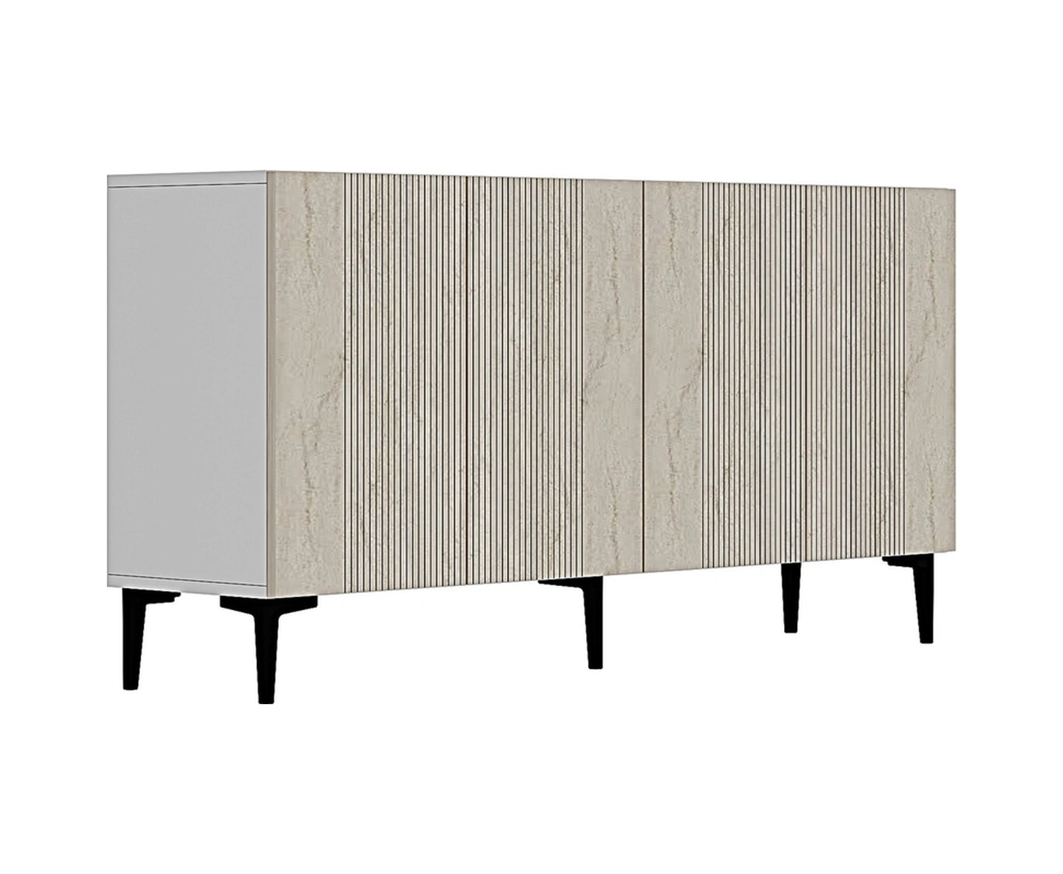 Ka1511bt Corsa150 Konsol, Kahve Köşesi, Tv Sehpası Beyaz-traverten Kapak 150cm Beyaz