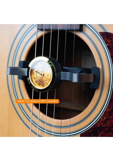 Yifomall Guitto Ghd-03 Gitar Nemlendirici - Akustik Ve Klasik Gitar Bakımı İçin İmleçli Nem Ölçer Siyah, Ghd-01 Güncellenmiş Versiyon