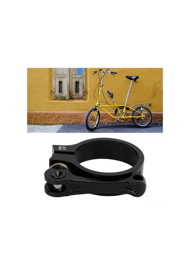 Ximistore9 Alüminyum Cnc Katlanabilir Bisiklet Oturma Borusu Klembi 41mm - 33.9mm Oturma Borusu İçin Siyah, Sağlam Kilitleme Ve Kolay Kurulum Siyah