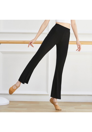 Kosona Siyah Yüksek Bel Yoga Tayt - Yüksek Esneklikli, Havalandırıcı, Spor Ve Fitness İçin Düz Desen Ön Açık Dar Kalın Bacak SiYAH