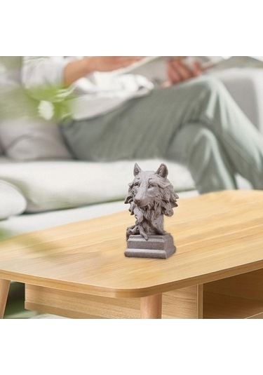 Lijinxu Hayvan Heykel Yenilik Kitaplık Oturma Odası Dolabı Kurt