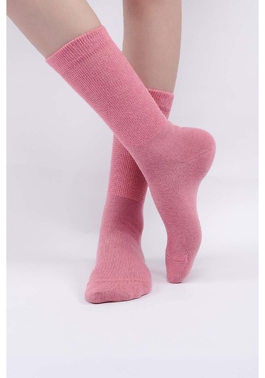Mısırlı Kadın %10 Gümüş Madeni İçerikli Pembe Soket Çorap M 78000 P Pembe
