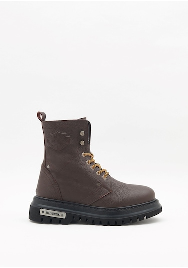 Harley Davidson Dearie Erkek Bot Brown / Baskılı Deri