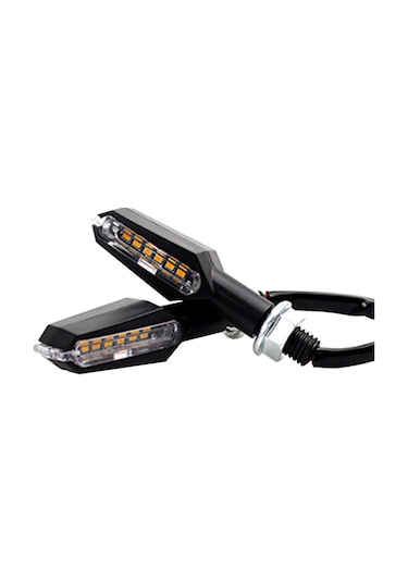 Motosiklet Led Sinyal Lambası Çift Taraflı Led Sinyal Lamba Seti 2 Li
