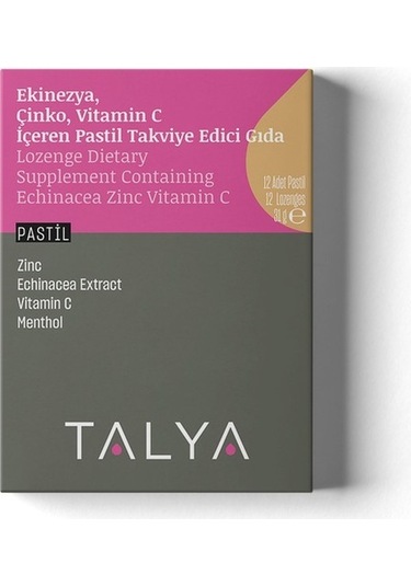 Talya Pastıl Ekınezya Cınko Vıtamın C 12 Lı