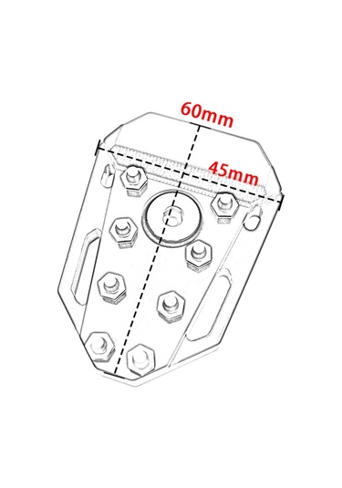Homyl Kawasaki Klr650 Için Motosiklet Ayak Fren Balatası Uzatma
