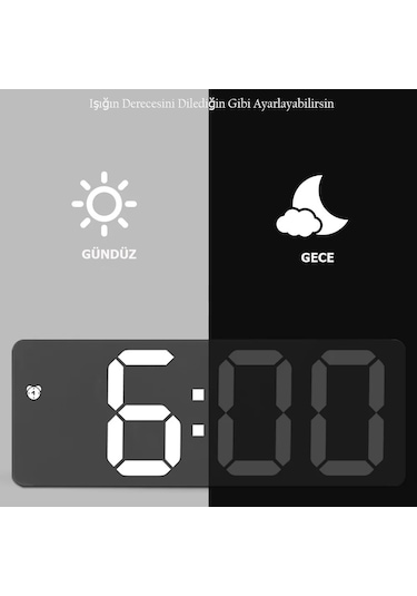 Techtic Alarmlı Termometreli Led Dijital Masa Saati